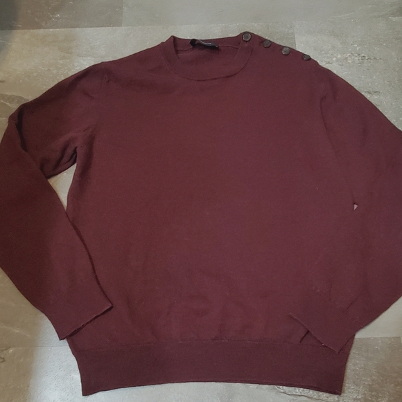 Balibaris "Sailor Marine Sweater". Burgundy. 100% merino wool. Men S. - Picture 3 of 12